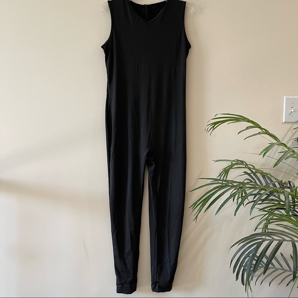 Black Sleeveless Jumpsuit